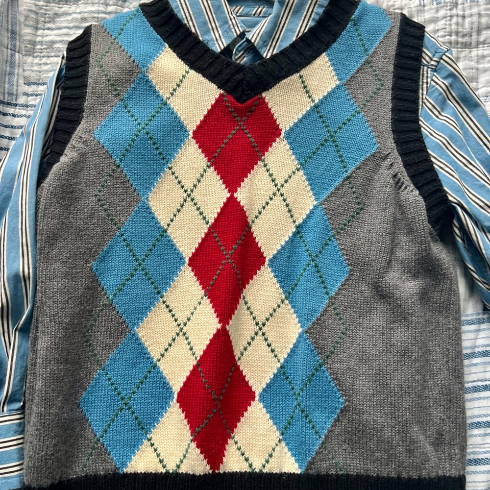 Children’s place long sleeve shirt & vest 4T